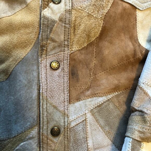 Vintage Leather Patchwork Jacket - Picture 8 of 9